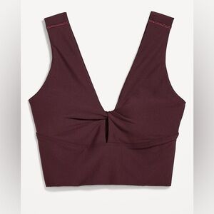 Old Navy Active Plum Twist Crop Tank